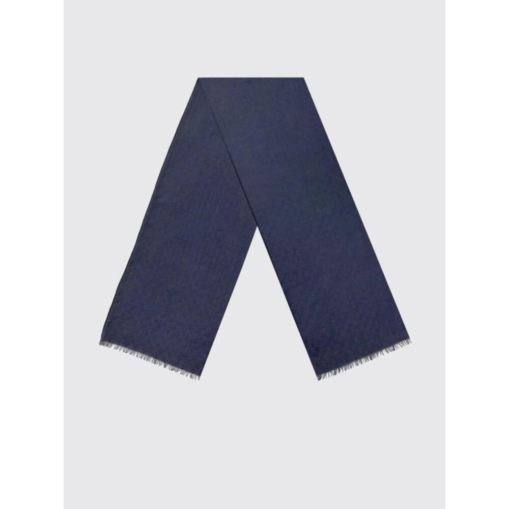 Gucci Men Gucci Solid Colour Cotton And Polyester Blend Scarf